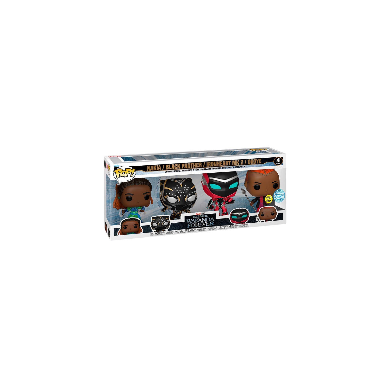 Blister 4 Figuras Pop Marvel Black Panther Wakanda Forever E