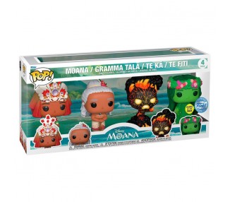 Blister 4 Figuras Pop Disney Vaiana Moana Exclusive 2 Unidad