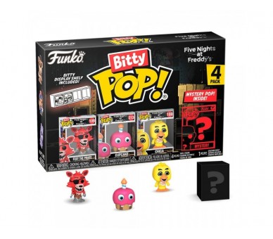 Blister 4 Figuras Bitty Pop Five Nights At Freddys Foxy