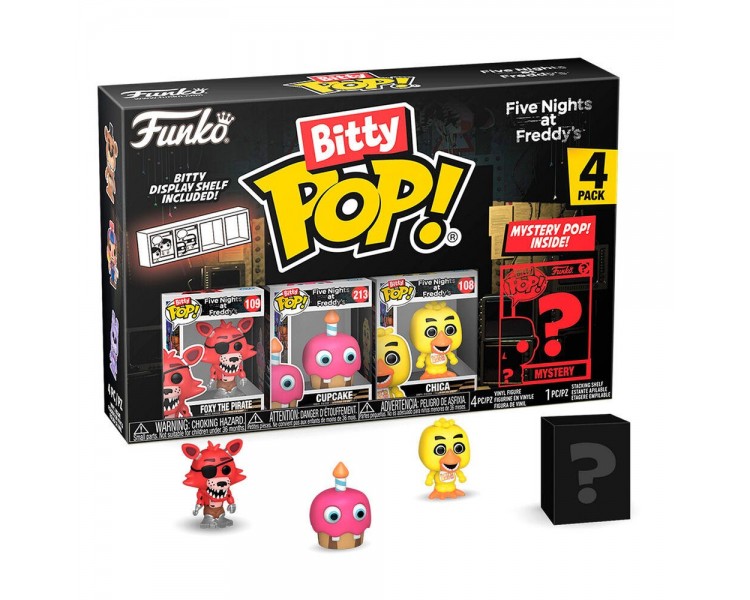 Blister 4 Figuras Bitty Pop Five Nights At Freddys Foxy