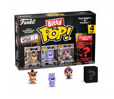 Blister 4 Figuras Bitty Pop Five Nights At Freddys Freddy