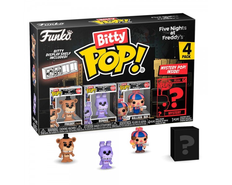 Blister 4 Figuras Bitty Pop Five Nights At Freddys Freddy