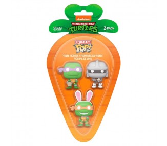 Blister 3 Figuras Carrot Pocket Pop Tortugas Ninja Donatello