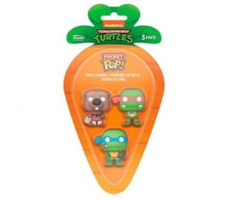 Blister 3 Figuras Carrot Pocket Pop Tortugas Ninja Splinter