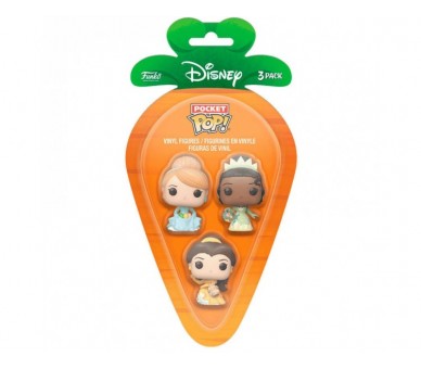 Blister 3 Figuras Carrot Pocket Pop Disney Princesas Cenicie