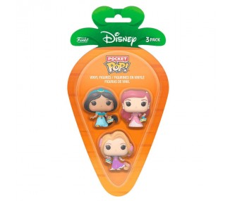 Blister 3 Figuras Carrot Pocket Pop Disney Princesas Rapunze