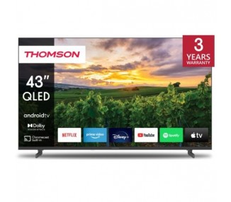 Televisor 43" Thomson 43Qa2S13 Qled 4K  3840X2160 Android Tv
