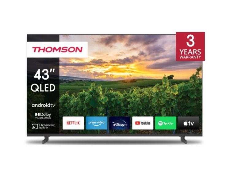 Televisor 43" Thomson 43Qa2S13 Qled 4K  3840X2160 Android Tv