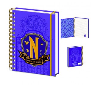 Cuaderno De Espiral A5 Escudo Nevermore - Wednesday