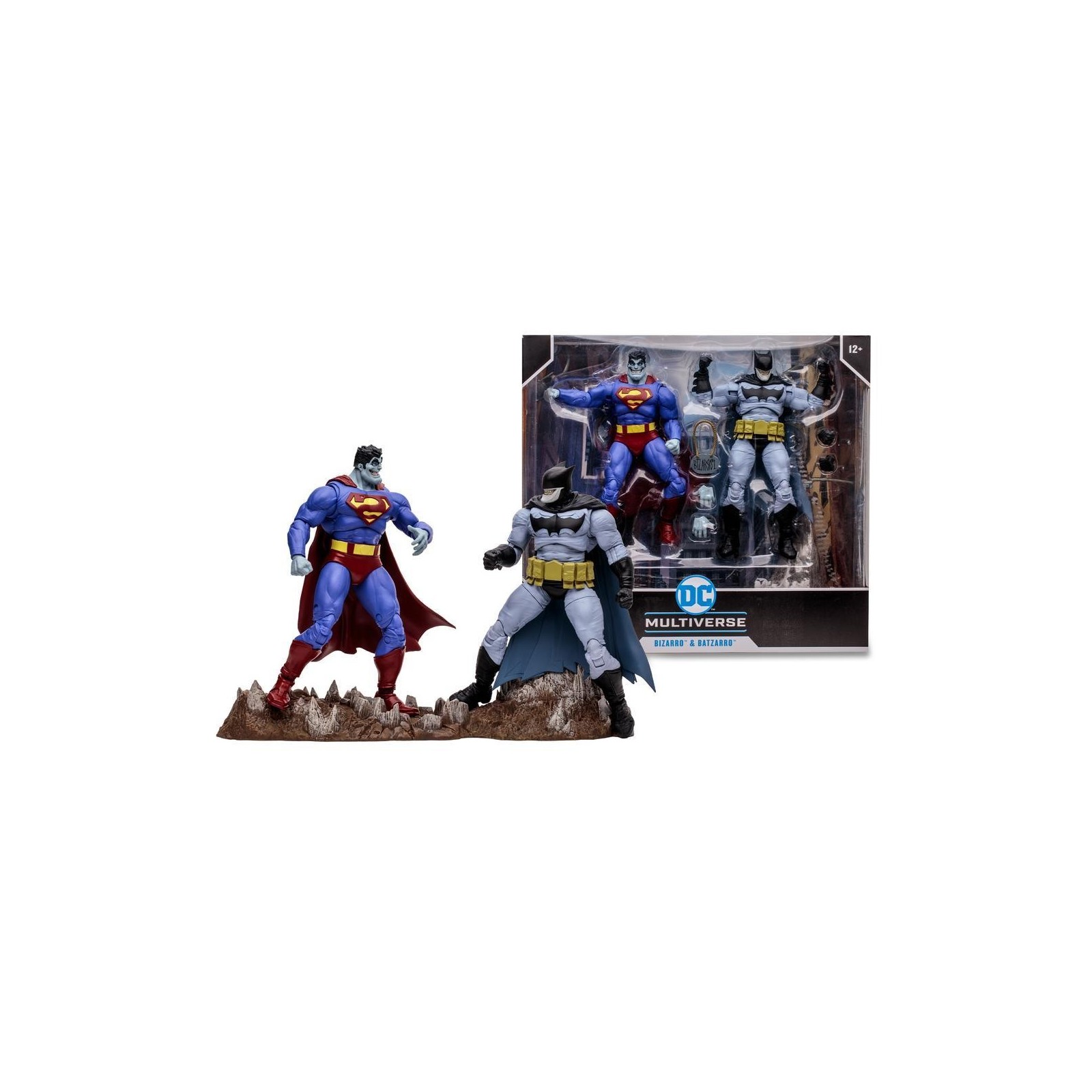 Pack De 2 Figuras Mcfarlane Dc Multiverse Bizarro & Batzarro