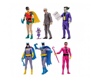 Surtido De 6 Figuras Mcfarlane Dc Retro Batman 66 15Cm