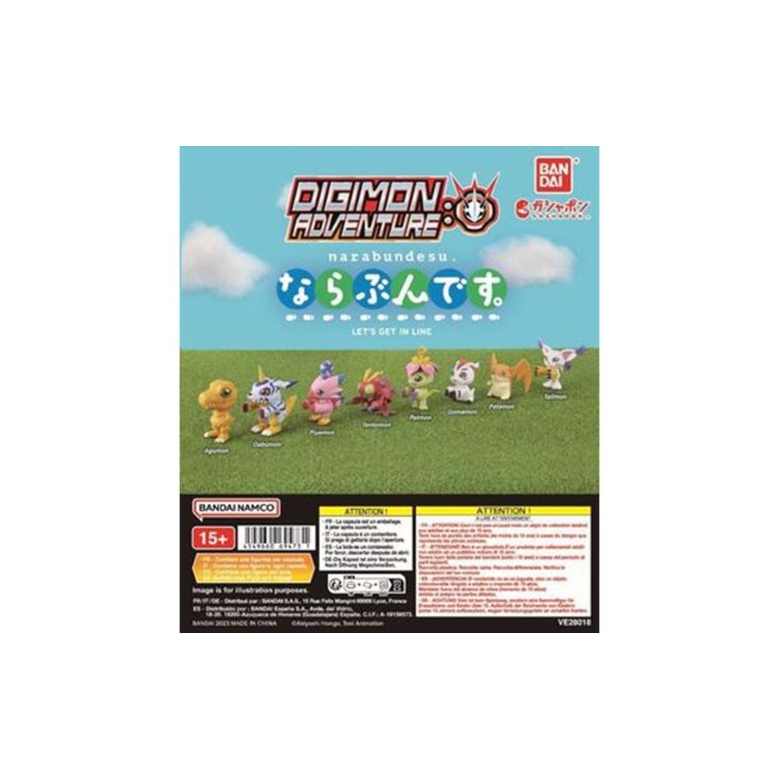 Surtido Bandai Gashapon Digimon Let'S Get In Line 40 Articul