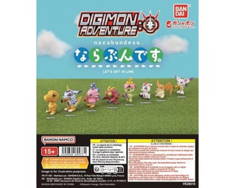 Surtido Bandai Gashapon Digimon Let'S Get In Line 40 Articul