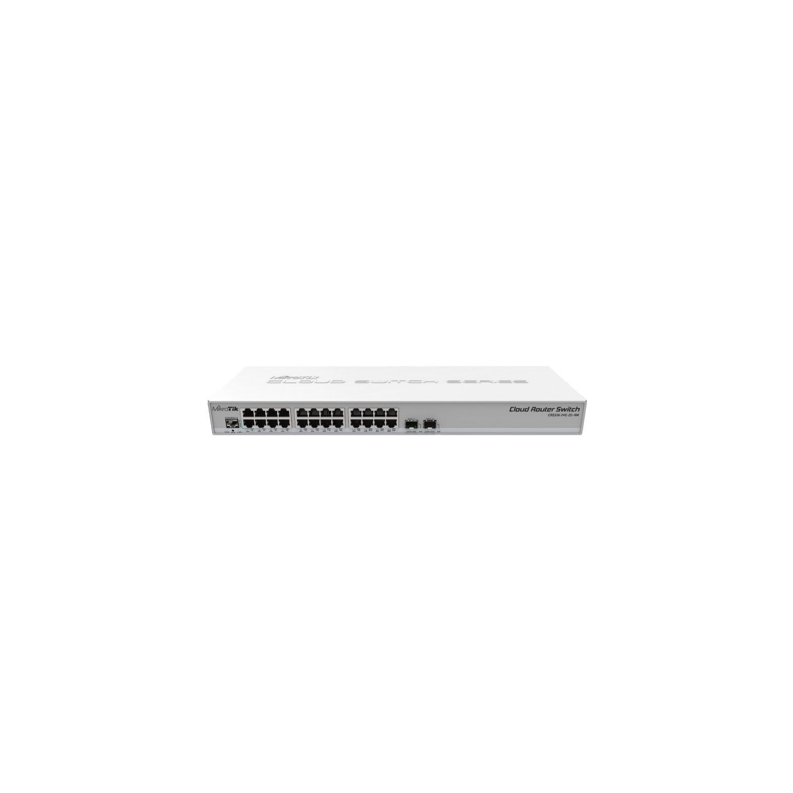 h2CRS326 24G 2SRM h2Conmutador de 24 puertos Gigabit con 2 jaulas SFP en caja de montaje en rack de 1U arranque dual RouterOS o