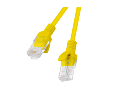 CABLE RED LANBERG LATIGUILLO CAT6 UTP 025M AMARILLO FLUKE PASSED