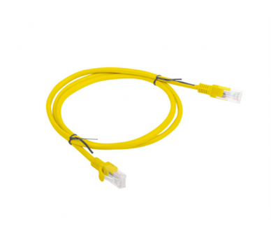 CABLE RED LANBERG LATIGUILLO CAT6 UTP 1M AMARILLO FLUKE PASSED