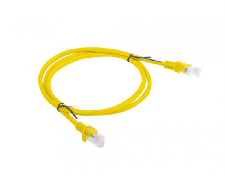 CABLE RED LANBERG LATIGUILLO CAT6 UTP 1M AMARILLO FLUKE PASSED