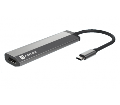 ADAPTADOR NATEC FOWLER SLIM USB C 2XUSB 30HDMI 4KUSB C PD