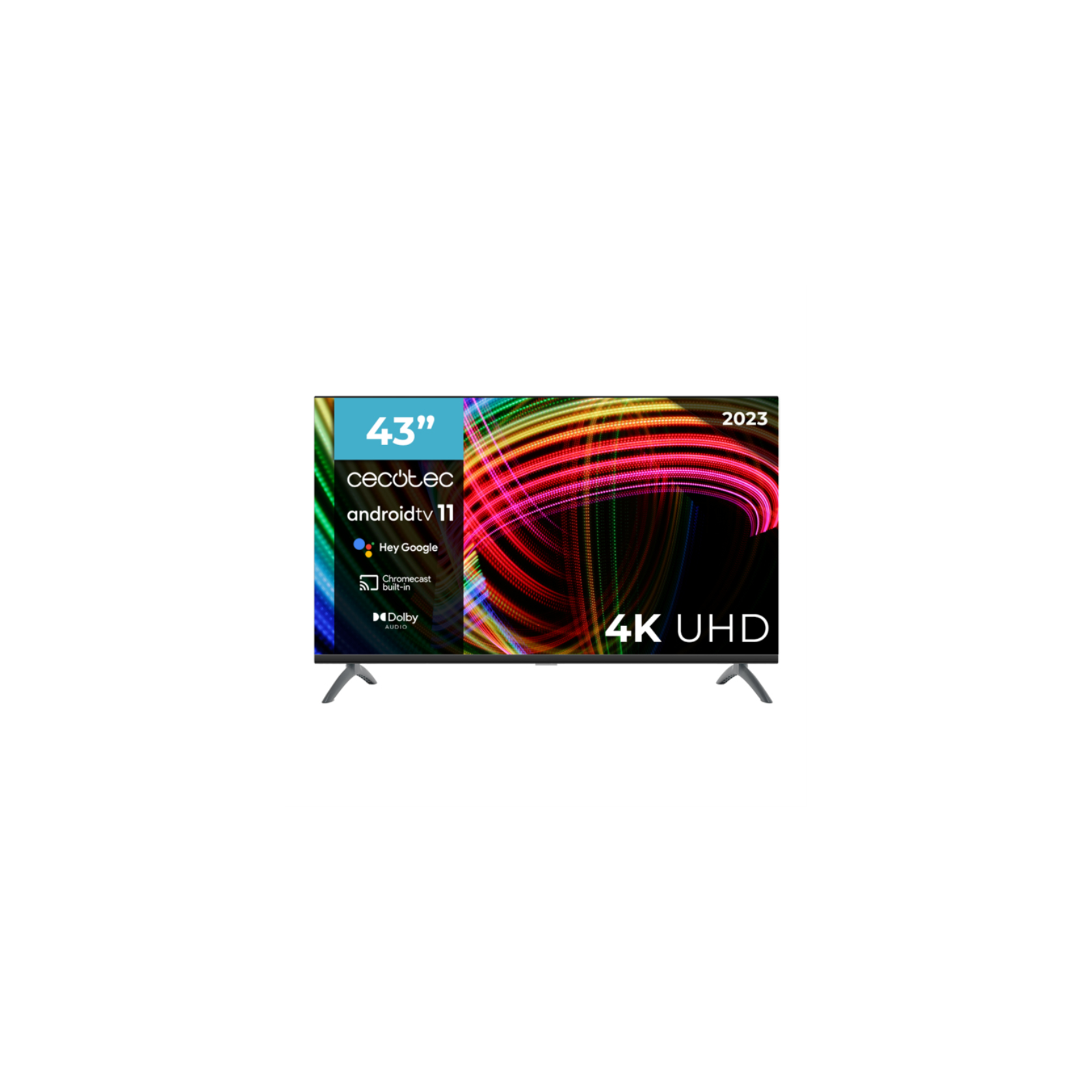 TV CECOTEC 43 LED 4K UHD FRAMELESS ANDROIDTV 11 ALU30043