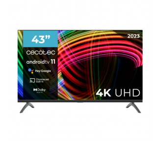TV CECOTEC 43 LED 4K UHD FRAMELESS ANDROIDTV 11 ALU30043