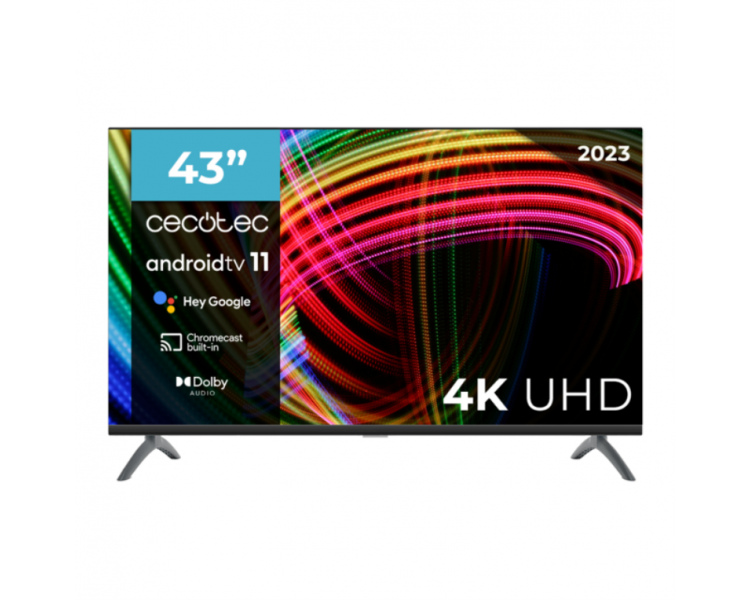 TV CECOTEC 43 LED 4K UHD FRAMELESS ANDROIDTV 11 ALU30043