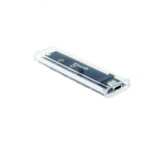 CAJA TOOQ EXT M2 NGFF NVME USB31 GEN2 USB C RGB TRAN