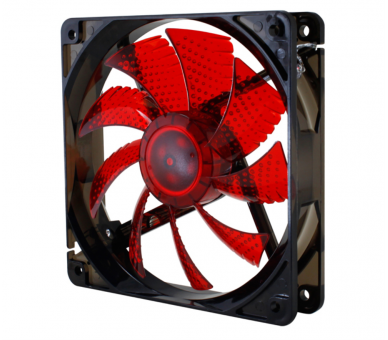 VENTILADOR CAJA NOX COOL FAN LED 120MM NEGRO LED ROJO