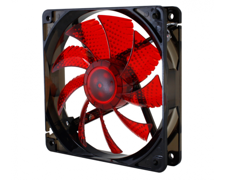 VENTILADOR CAJA NOX COOL FAN LED 120MM NEGRO LED ROJO