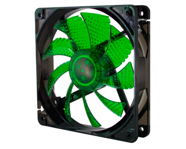 VENTILADOR CAJA NOX COOL FAN LED 120MM NEGRO LED VERDE