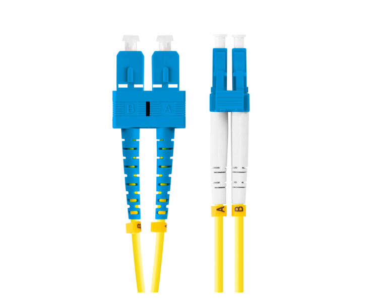 CABLE DE FIBRAOPTICA LANBERG 2M MONO SC UPC LC UPC DUPLEX G657A1 LSZH AMARILL