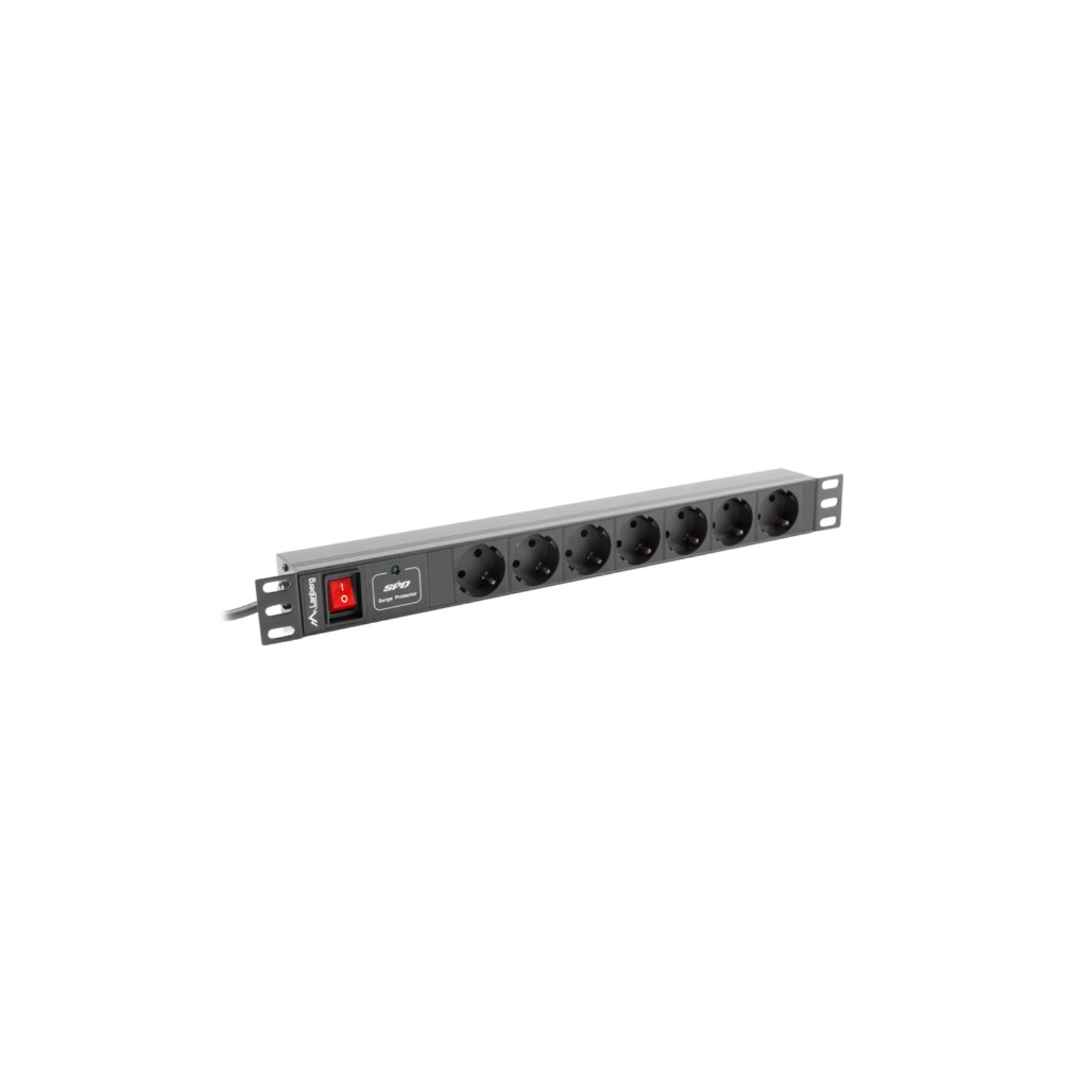 REGLETA LANBERG 1U 16A RACK 19 7X SOCKET NEGRO 2M