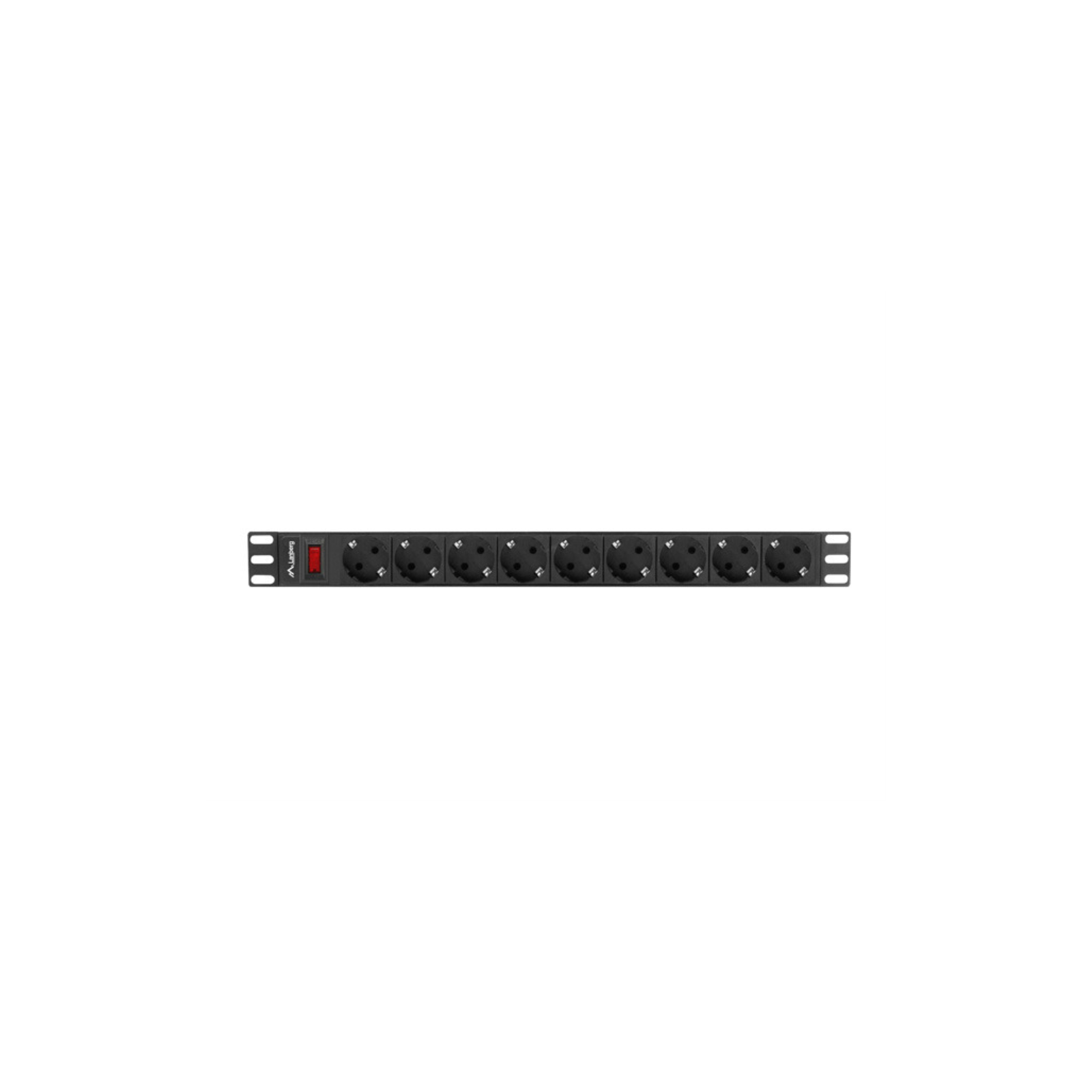 REGLETA LANBERG 1U 16A 9X SCHUKO RACK 19 3M NEGRO