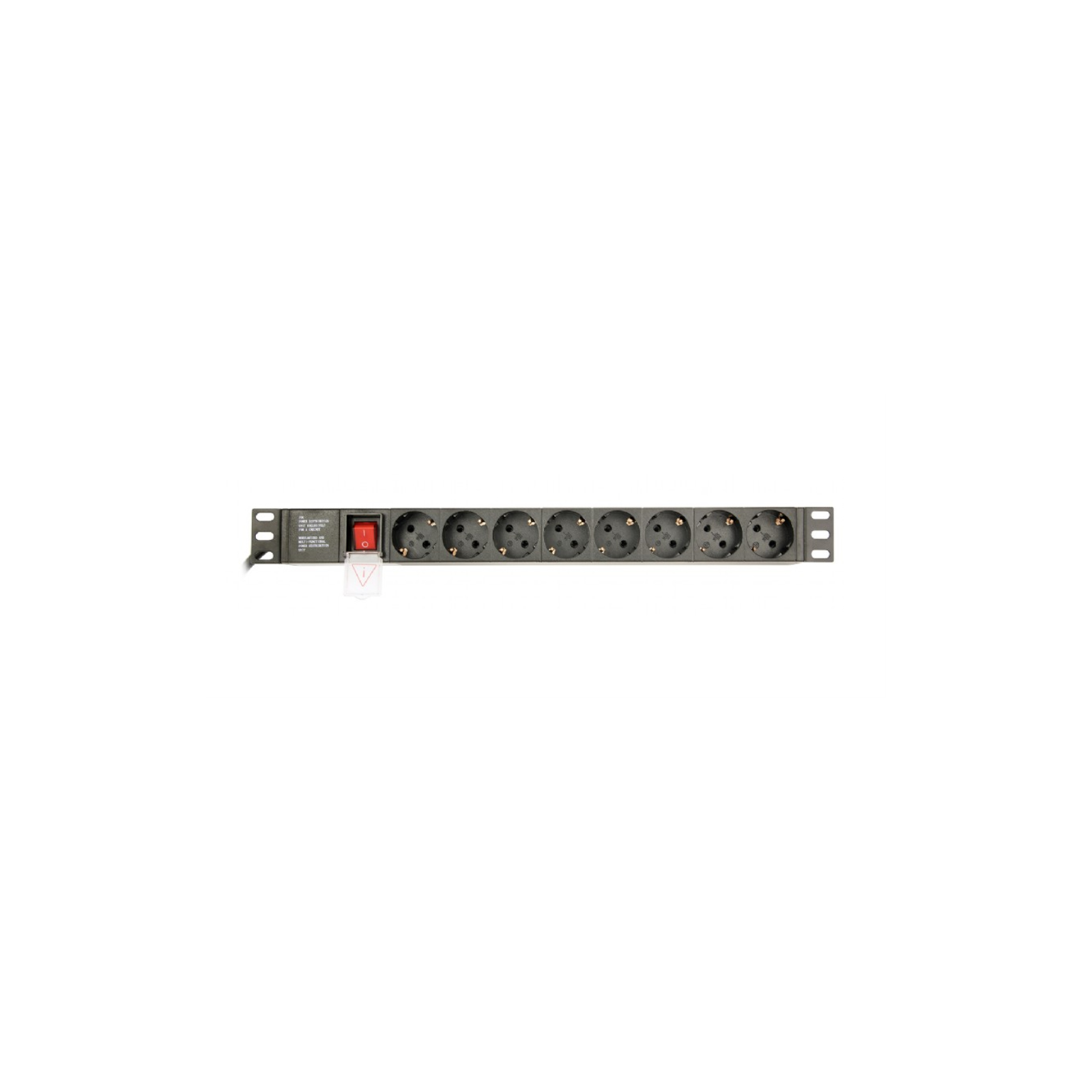 REGLETA RACK GEMBIRD 1U 16A 8 TOMAS NEGRO 3 M CON INTERRUPTOR