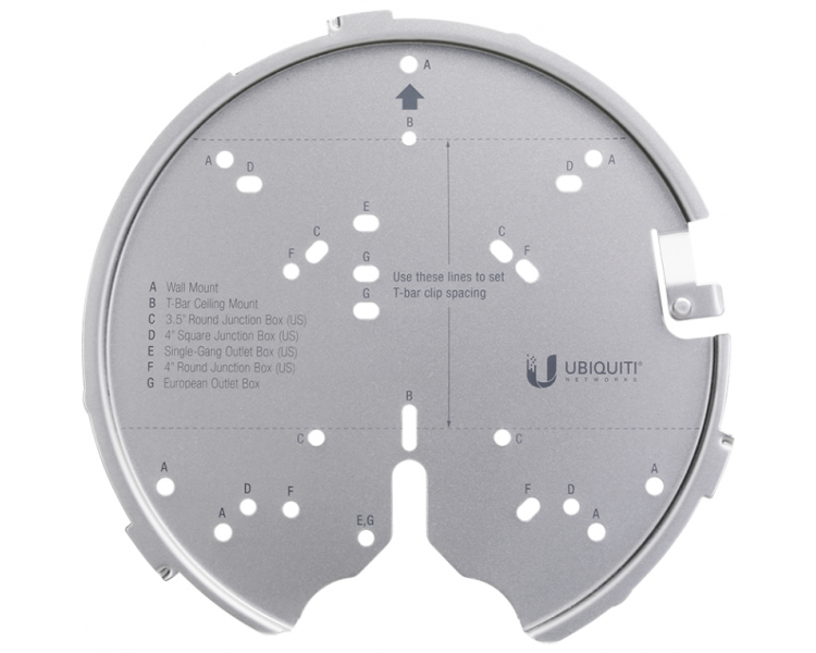 ACCESORIO UBIQUITI U PRO MP UNIFI MONTAJE PARA AC PRO AC HD AC SHD Y POSTERIOR