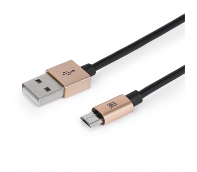 CABLE MAILLON PREMIUM MICRO USB 24 ALUMINIO DORADO 1M