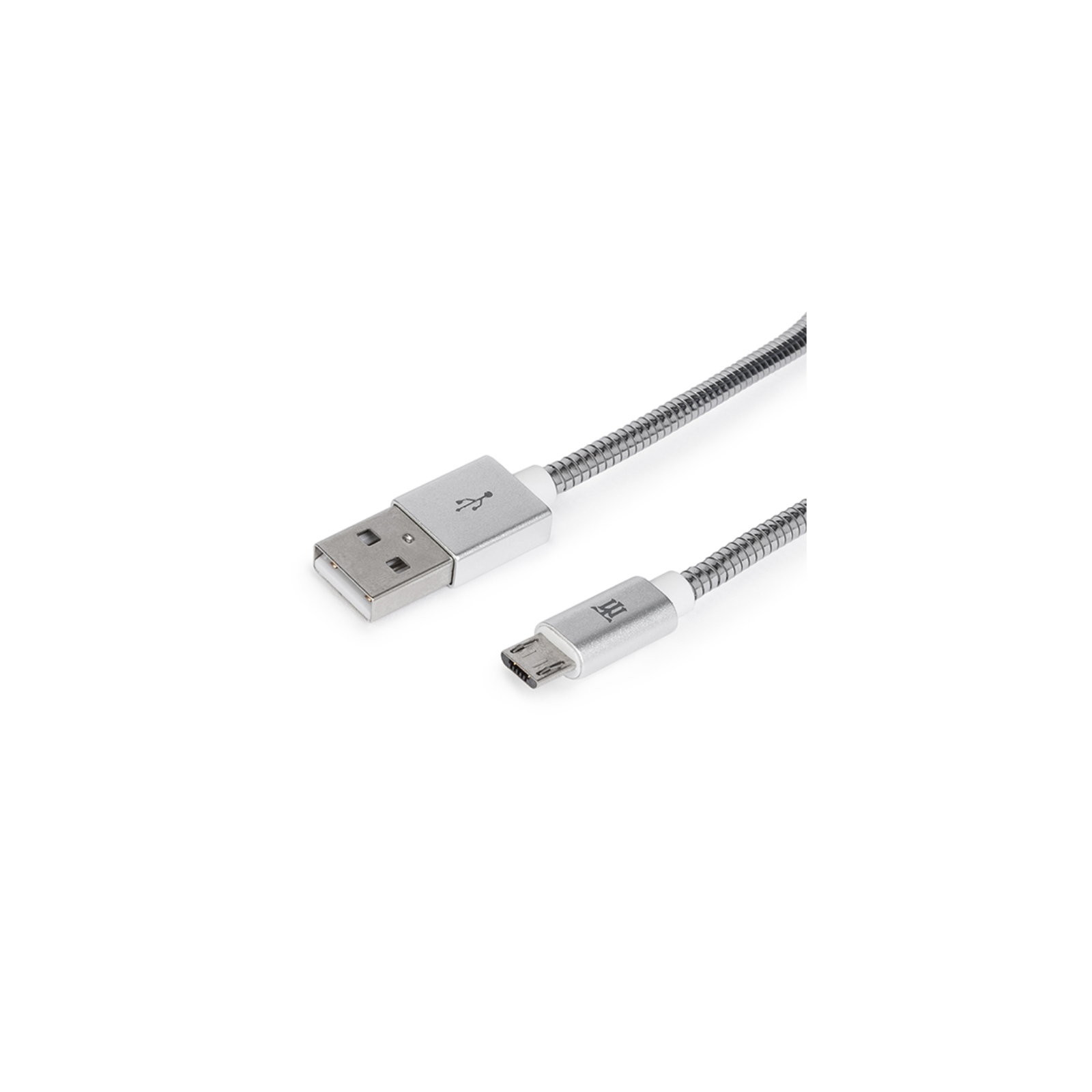 CABLE MAILLON PREMIUM MICRO USB 24 METAL PLATEADO 1M