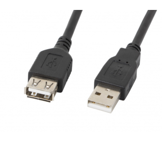 CABLE ALARGADOR LANBERG USB 20 MACHO HEMBRA 5M NEGRO