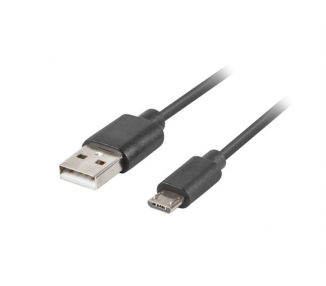 CABLE USB LANBERG 20 MACHO MICRO USB MACHO QUICK CHARGE 30 18M NEGRO