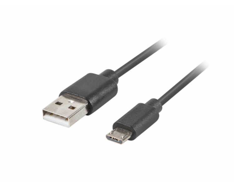 CABLE USB LANBERG 20 MACHO MICRO USB MACHO QUICK CHARGE 30 18M NEGRO