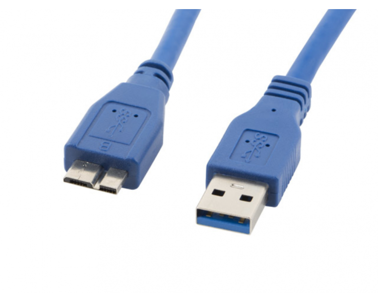 CABLE USB LANBERG 30 MACHO MICRO USB MACHO 05M AZUL