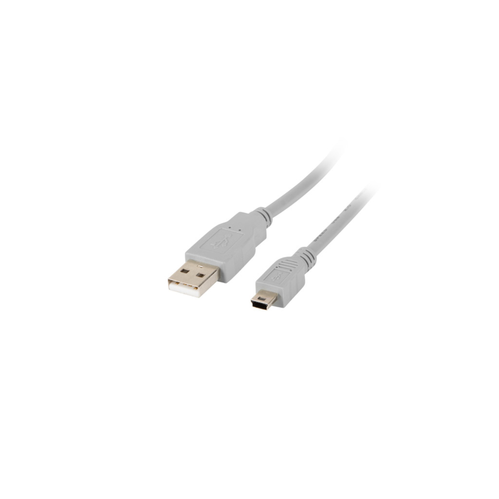 CABLE USB LANBERG 20 MACHO MINI USB MACHO 18M GRIS