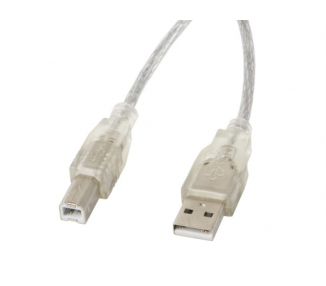 CABLE IMPRESORA LANBERG USB MACHO USB MACHO FERRITA 3M TRANSPARENTE