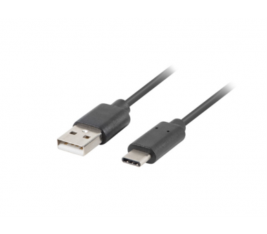 CABLE USB LANBERG 20 MACHO USB C MACHO 05M NEGRO