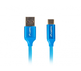 CABLE USB LANBERG 20 MACHO USB C MACHO QUICK CHARGE 30 05M AZUL