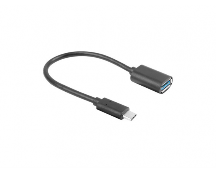 ADAPTADOR USB LANBERG USB C M 31 A USB A H 15CM OTG NEGRO