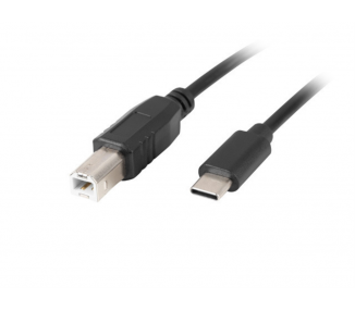 CABLE USB LANBERG USB C M A USB B M 20 18M FERRITA NEGRO