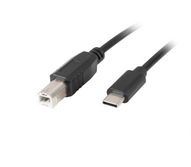 CABLE LANBERG USB C MACHO A USB B 20 MACHO 18M NEGRO