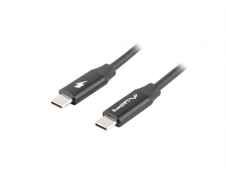 CABLE LANBERG USB C MACHO MACHO 05M QUICK CHARGE NEGRO