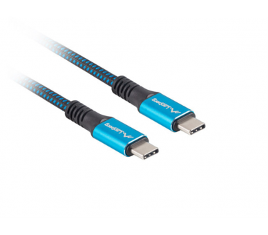 CABLE USB C 40 LANBERG MACHO MACHO 12M 100W 8K 30HZ NEGRO AZUL