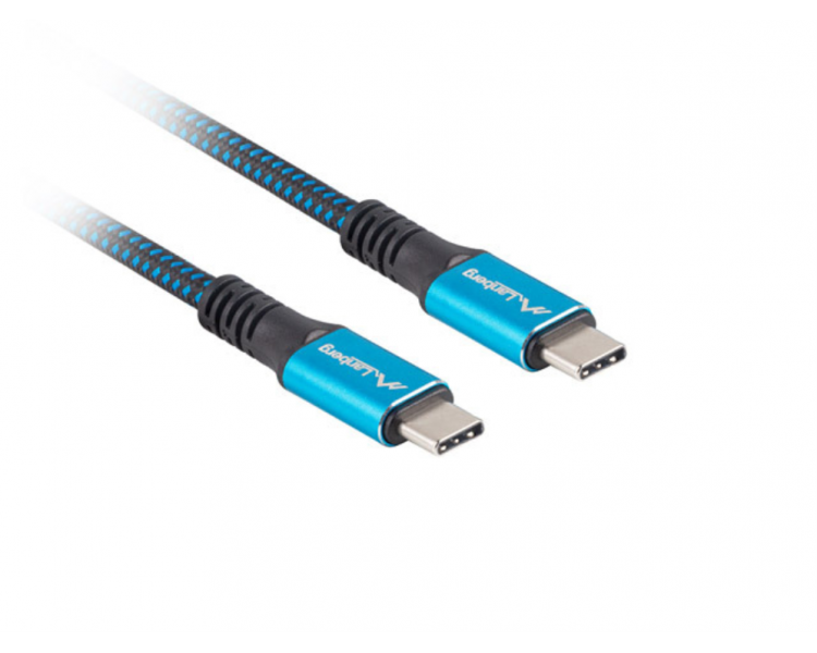 CABLE USB C 40 LANBERG MACHO MACHO 12M 100W 8K 30HZ NEGRO AZUL